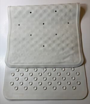 Non-Slip Bathtub Mat with Suction Cups - Washable Shower Mat (29 x 13, White) vn